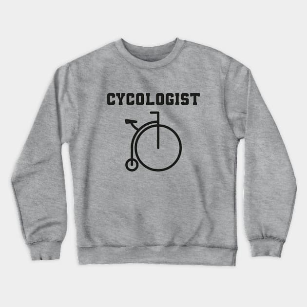 Cycologist with old bicycle Crewneck Sweatshirt by MerchSpot